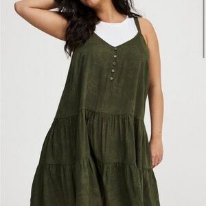 Torrid Olive Green Mini Dress